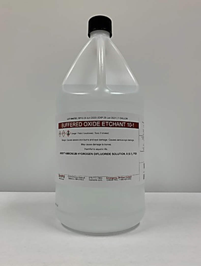 Buffered Oxide Etch (BOE) containers for semiconductor wet bench