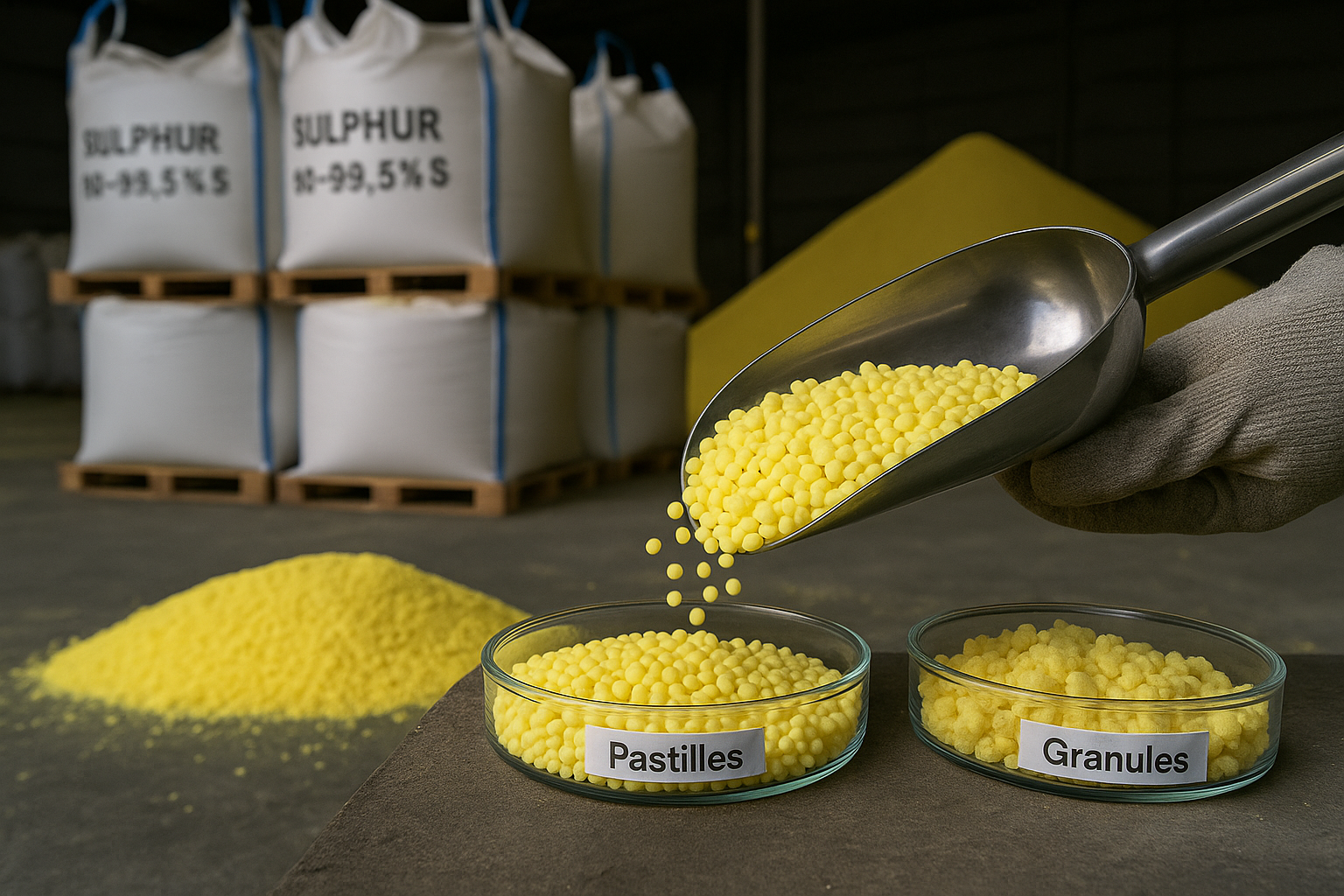 Sulphur granules